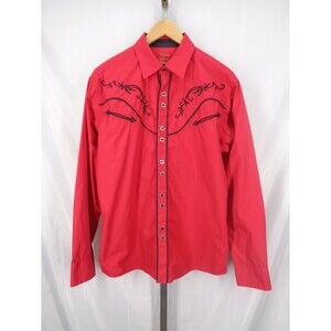 Patron Cito Red Label Embroidered Snap Shirt Western Cowboy Size Large Men